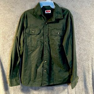 Green long sleeve button up by Wrangler